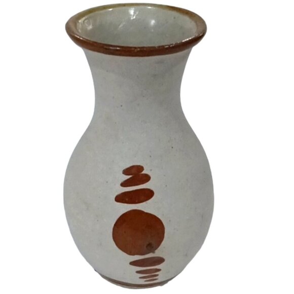 Vintage Tonala Mexico Vase‎ Bird Pattern Sandstone Stoneware Handpainted - Picture 2 of 6